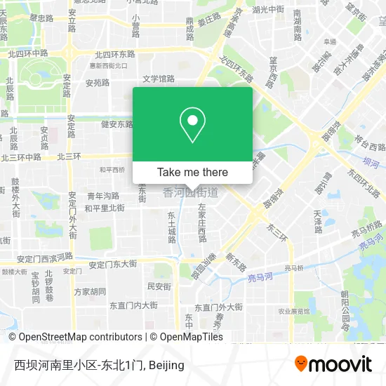 西坝河南里小区-东北1门 map