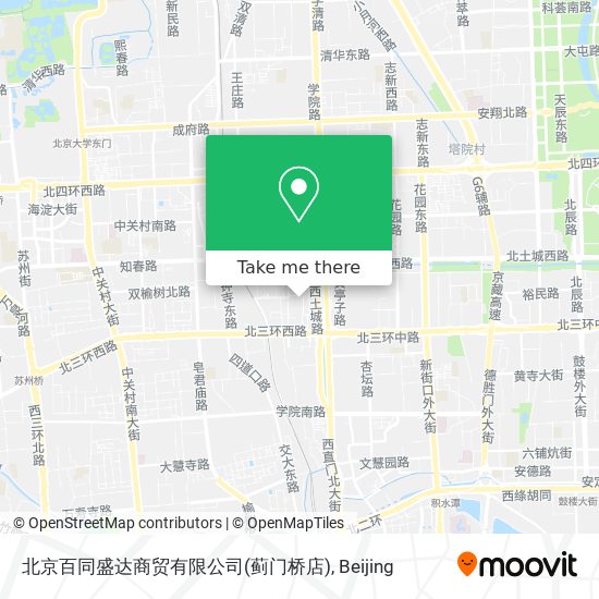 北京百同盛达商贸有限公司(蓟门桥店) map