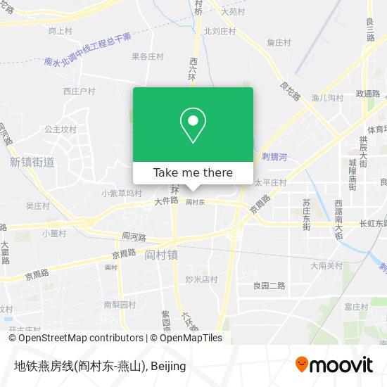 地铁燕房线(阎村东-燕山) map