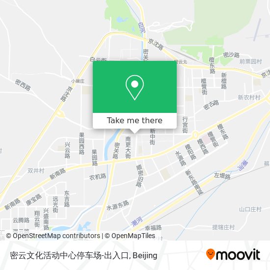 密云文化活动中心停车场-出入口 map