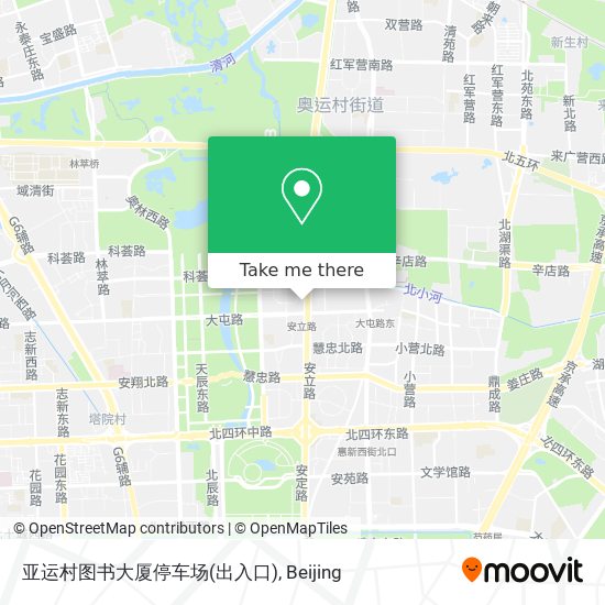 亚运村图书大厦停车场(出入口) map