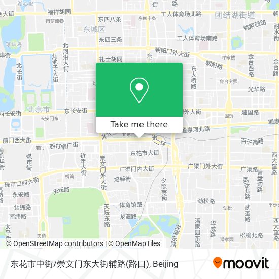 东花市中街/崇文门东大街辅路(路口) map
