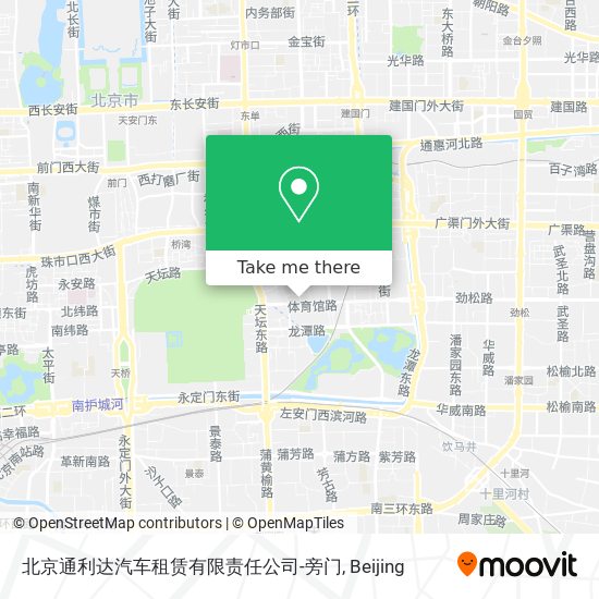 北京通利达汽车租赁有限责任公司-旁门 map