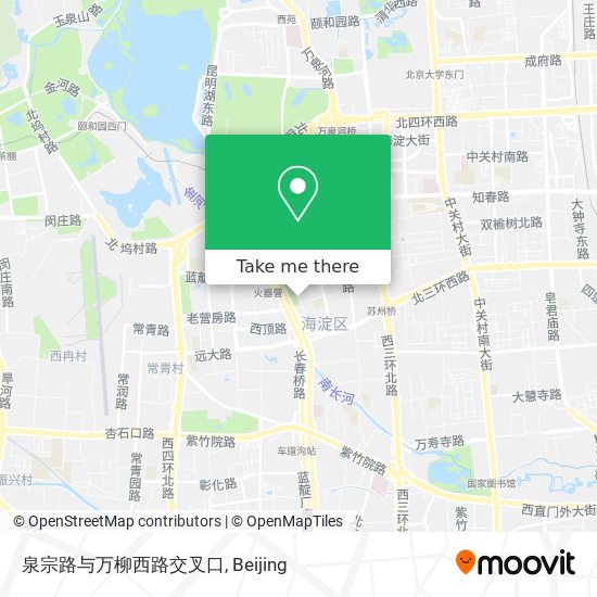 泉宗路与万柳西路交叉口 map