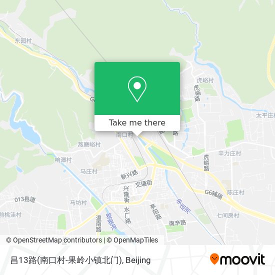 昌13路(南口村-果岭小镇北门) map