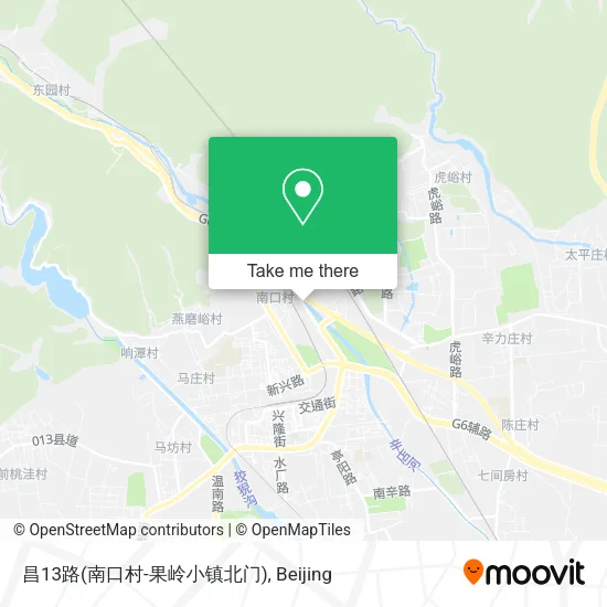 昌13路(南口村-果岭小镇北门) map