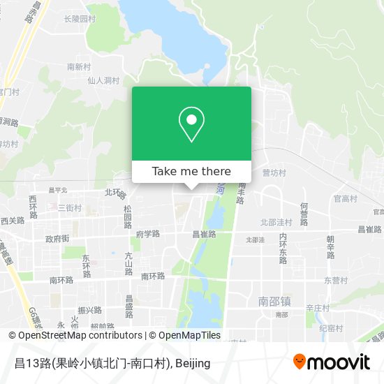 昌13路(果岭小镇北门-南口村) map