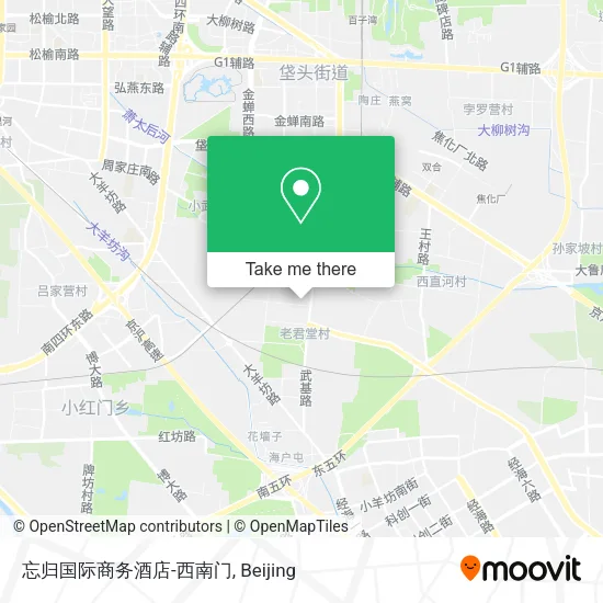 忘归国际商务酒店-西南门 map