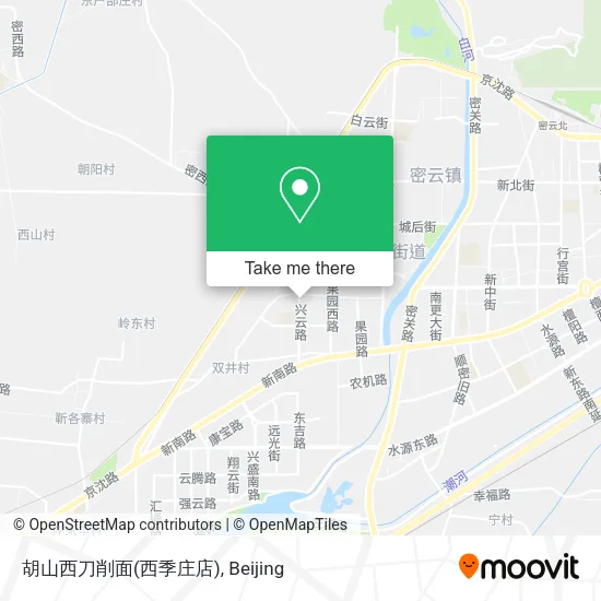 胡山西刀削面(西季庄店) map