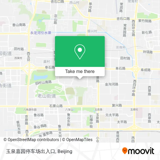 玉泉嘉园停车场出入口 map