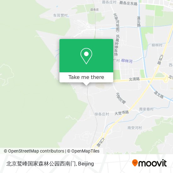 北京鹫峰国家森林公园西南门 map