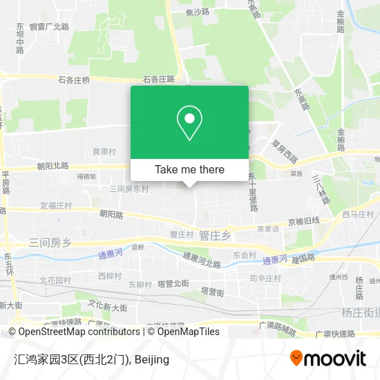 汇鸿家园3区(西北2门) map