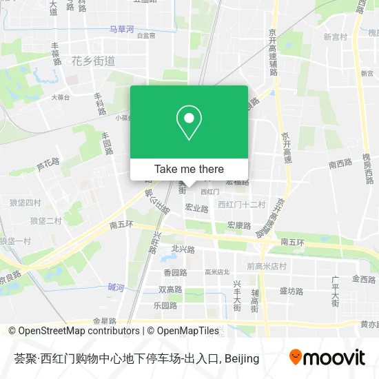 荟聚·西红门购物中心地下停车场-出入口 map