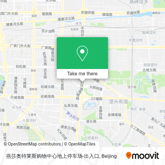 燕莎奥特莱斯购物中心地上停车场-出入口 map