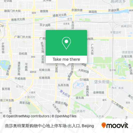 燕莎奥特莱斯购物中心地上停车场-出入口 map