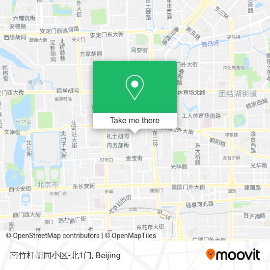 南竹杆胡同小区-北1门 map