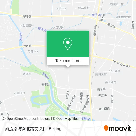 沟流路与秦北路交叉口 map