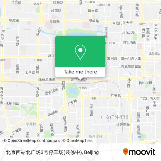 北京西站北广场3号停车场(装修中) map