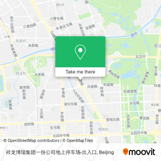 祥龙博瑞集团一份公司地上停车场-出入口 map
