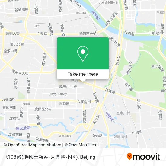 t108路(地铁土桥站-月亮湾小区) map