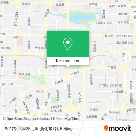 901路(六里桥北里-燕化东岭) map