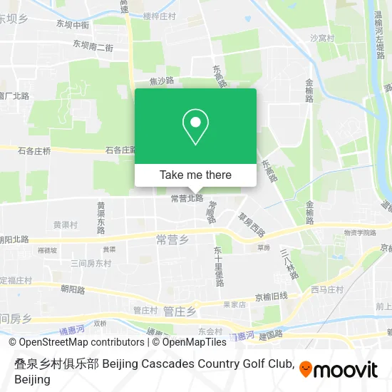 叠泉乡村俱乐部 Beijing Cascades Country Golf Club map