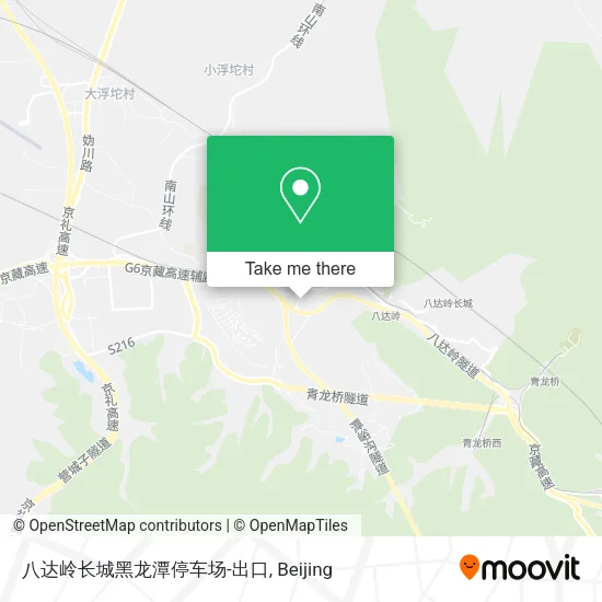 八达岭长城黑龙潭停车场-出口 map