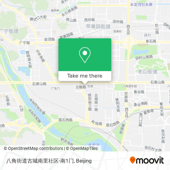 八角街道古城南里社区-南1门 map