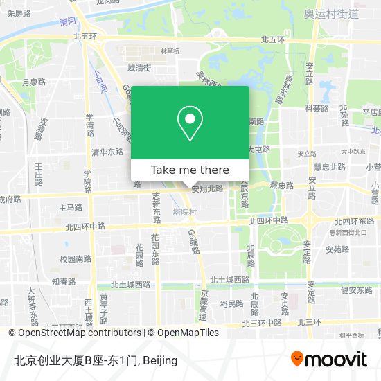 北京创业大厦B座-东1门 map