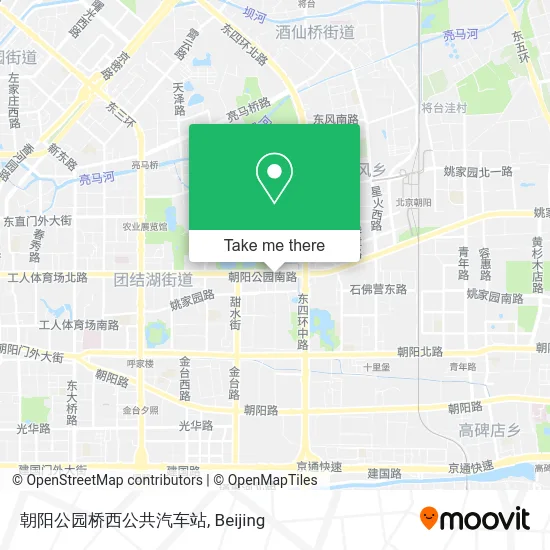 朝阳公园桥西公共汽车站 map