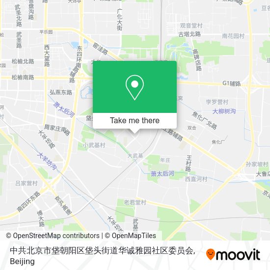 中共北京市垡朝阳区垡头街道华诚雅园社区委员会 map
