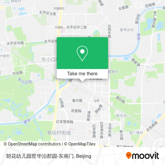 朝花幼儿园世华泊郡园-东南门 map