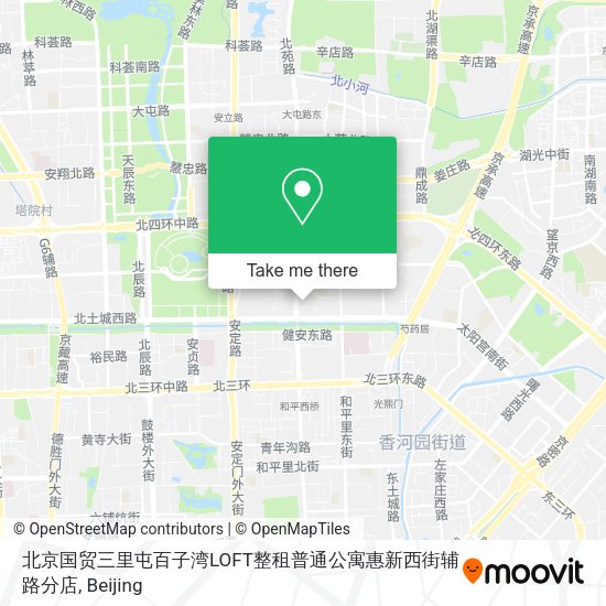 北京国贸三里屯百子湾LOFT整租普通公寓惠新西街辅路分店 map