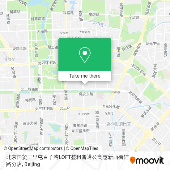 北京国贸三里屯百子湾LOFT整租普通公寓惠新西街辅路分店 map
