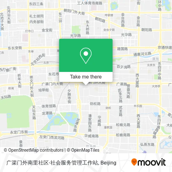 广渠门外南里社区-社会服务管理工作站 map