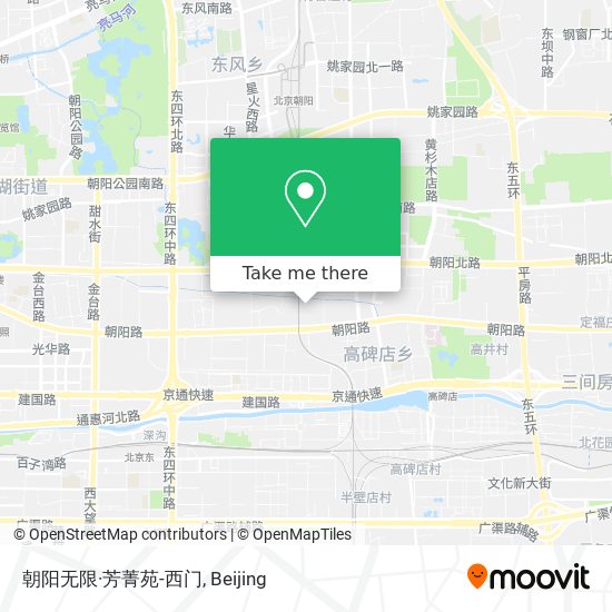 朝阳无限·芳菁苑-西门 map