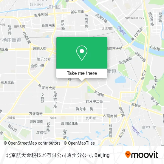 北京航天金税技术有限公司通州分公司 map