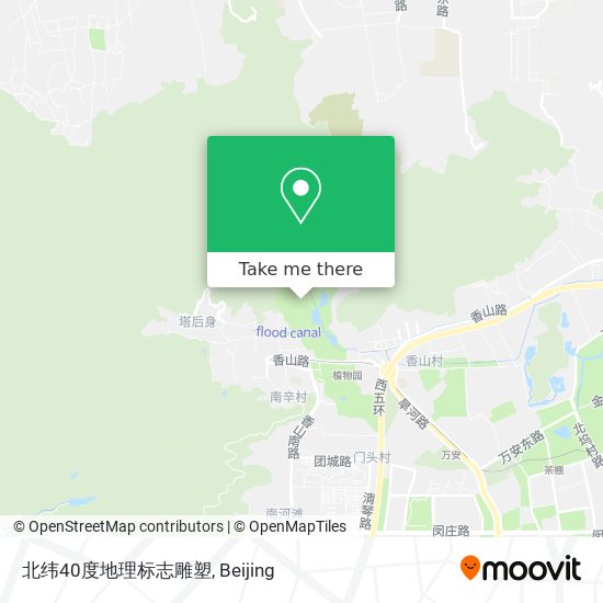 北纬40度地理标志雕塑 map