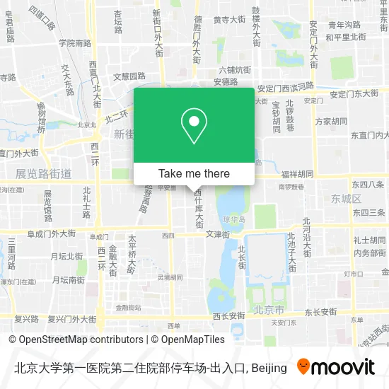 北京大学第一医院第二住院部停车场-出入口 map