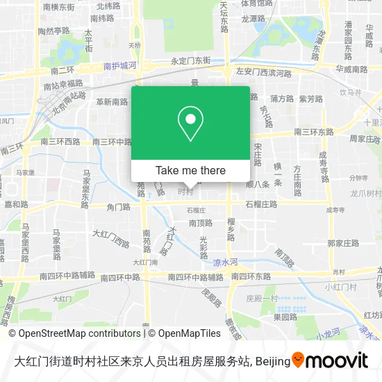 大红门街道时村社区来京人员出租房屋服务站 map