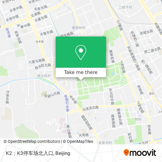 K2；K3停车场北入口 map