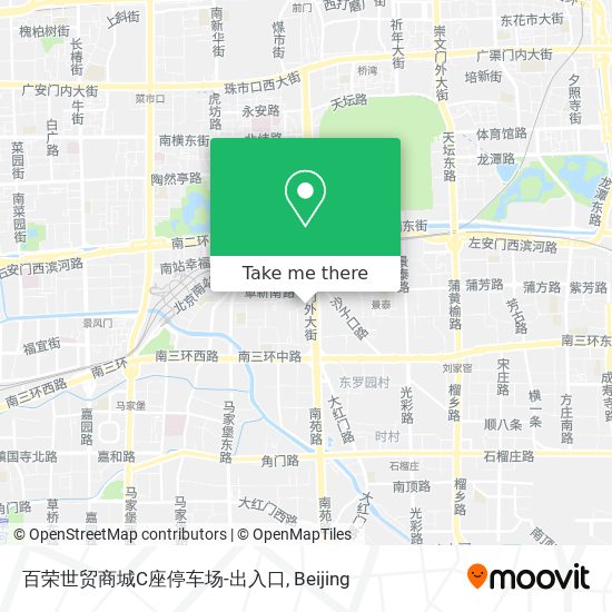 百荣世贸商城C座停车场-出入口 map