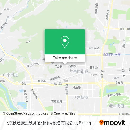 北京铁通康达铁路通信信号设备有限公司 map