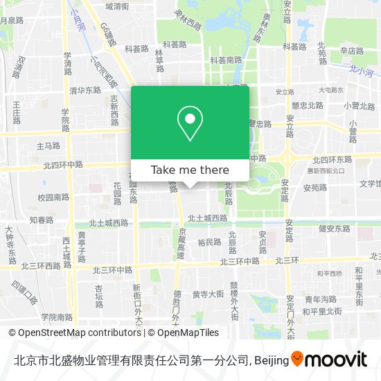 北京市北盛物业管理有限责任公司第一分公司 map