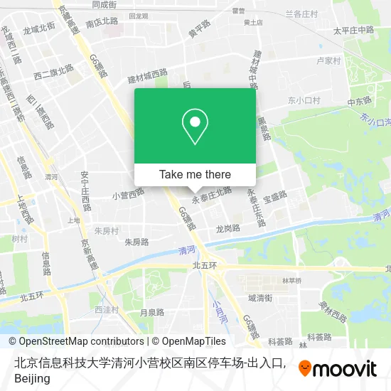 北京信息科技大学清河小营校区南区停车场-出入口 map
