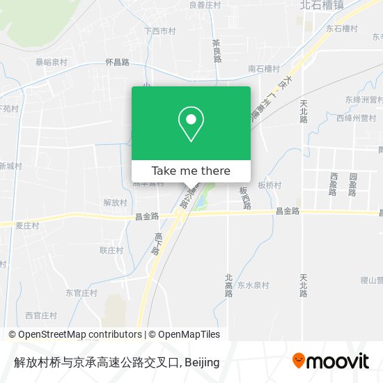 解放村桥与京承高速公路交叉口 map