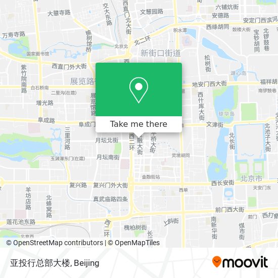 亚投行总部大楼 map