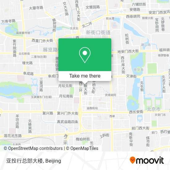 亚投行总部大楼 map