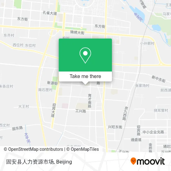 固安县人力资源市场 map