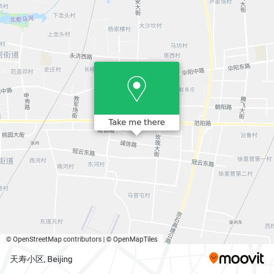 天寿小区 map
